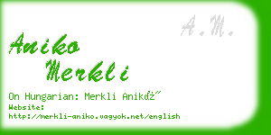 aniko merkli business card